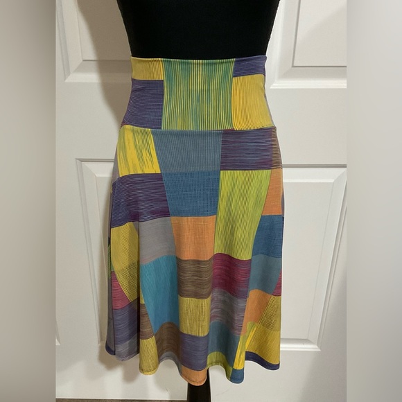 LuLaRoe Dresses & Skirts - LuLaRoe XS Patchwork Azure Skirt
